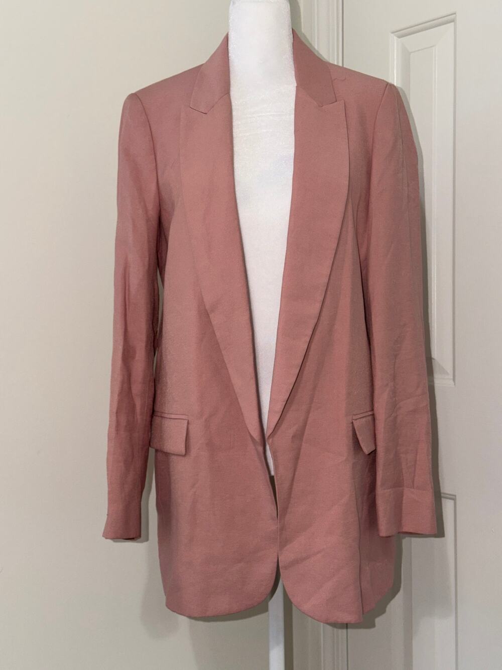 Zara Dusty Rose Pink Longline Blazer
